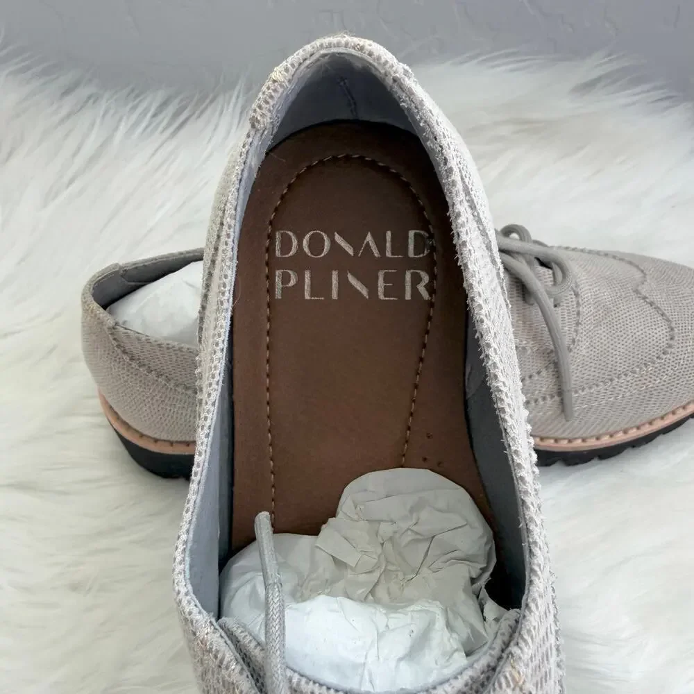 New Donald J Pliner Academia Eriel Lizard Suede Loafer Size 5